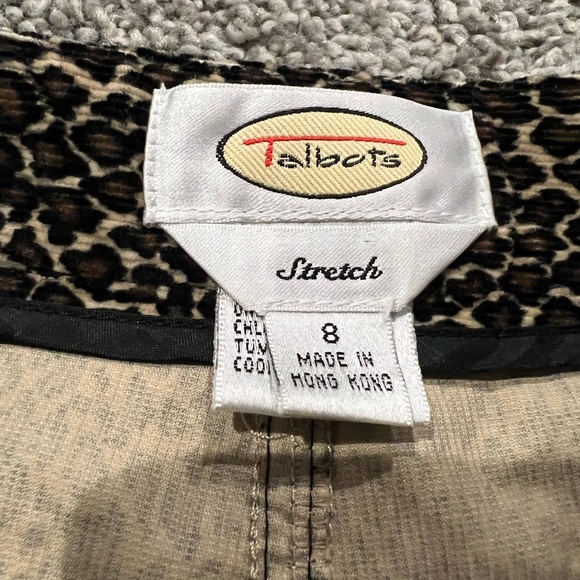 Talbots cheetah-animal print corduroy skirt. - Picture 5 of 6